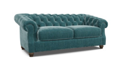 Teal Velvet 3 Seater Sofabed - Traditional Fold Out Custom Sofa Bed In Stain Resistant Velvet - Wantage Range - thumbnail 1
