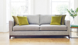 Pink Velvet 2 Seater Sofa - Modern Style Custom Sofa In Stain Resistant Velvet - Darwin Range - thumbnail 2