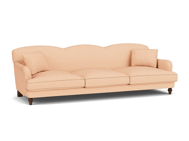 Pink Velvet 5 Seater Sofa - Traditional Style Custom Sofa In Stain Resistant Velvet - Evelyn Range - image 1