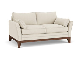 White Chenille 2 Seater Sofa - Modern Style Custom Sofa In Stain Resistant Chenille - Exmouth Range