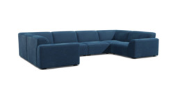Dalston Large U Shape Sofa blue - thumbnail 1