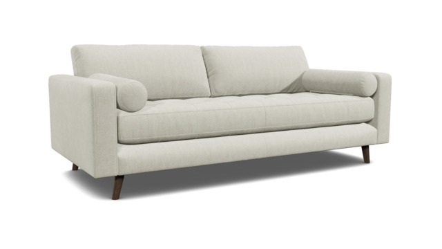 Neutral Fabric 3 Seater Sofa - Modern Style Custom Sofa In Easy Clean Fabric - Shoreditch Range - image 1