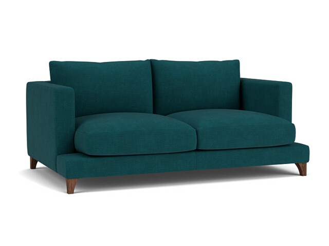 Teal Velvet 3 Seater Sofa - Modern Style Custom Sofa In Stain Resistant Velvet - Holland Range - image 1