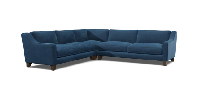Blue 4 Seater Corner Sofa - Modern Style Fabric Luxury Premium Corner Sofa - Banbury Range - image 1