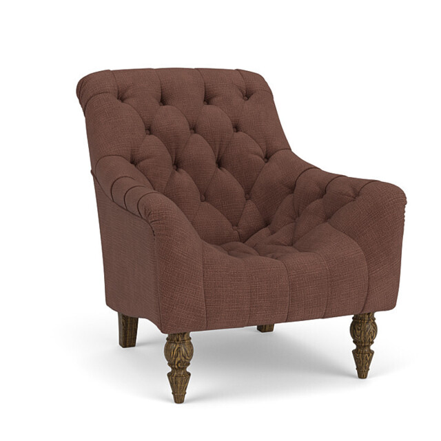 Purple Velvet Armchair - Traditional Accent Custom Arm Chair In Easy Clean Velvet - Liskeard Range - image 1