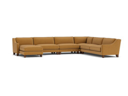 Banbury Large Luxury U-Shape Corner Sofa in Orange - Darlings of Chelsea - thumbnail 1