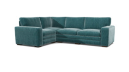 Teal Velvet 3X1.5 Seater Corner Sofabed - Modern Fold Out Custom Sofa Bed In Stain Resistant Velvet - Sloane Range - thumbnail 1