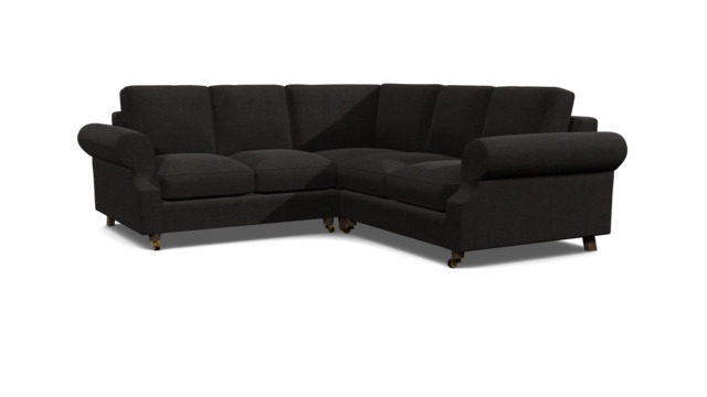 Kendal 2 Seater Corner Sofa Bed black - image 1