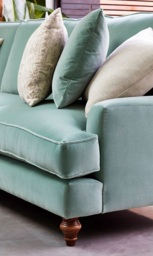 Grey Fabric 2 Seater Sofa With Chaise - Modern Style Custom Sofa In Easy Clean Fabric - Whinfell Range - thumbnail 3