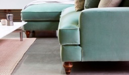 Grey Fabric 2 Seater Sofa With Chaise - Modern Style Custom Sofa In Easy Clean Fabric - Whinfell Range - thumbnail 4