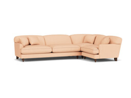 Pink Velvet 4 Seater Right Corner Sofa - Traditional Style Custom Sofa In Stain Resistant Velvet - Galloway Range - thumbnail 1