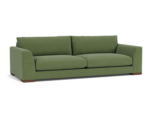 Green Linen 4 Seater Sofa - Modern Style Custom Sofa - Kingston Range - image 1