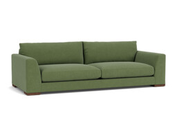 Green Linen 4 Seater Sofa - Modern Style Custom Sofa - Kingston Range - thumbnail 1