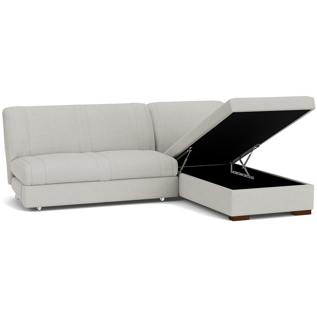 Launceston 3.5 Seater Storage Chaise No Arms Sofa Bed - image 1