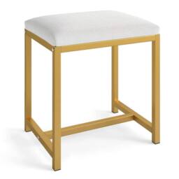 Kelvenix Vanity Stool Small Makeup Chair-Gold in Gold - Size: 0.6m2