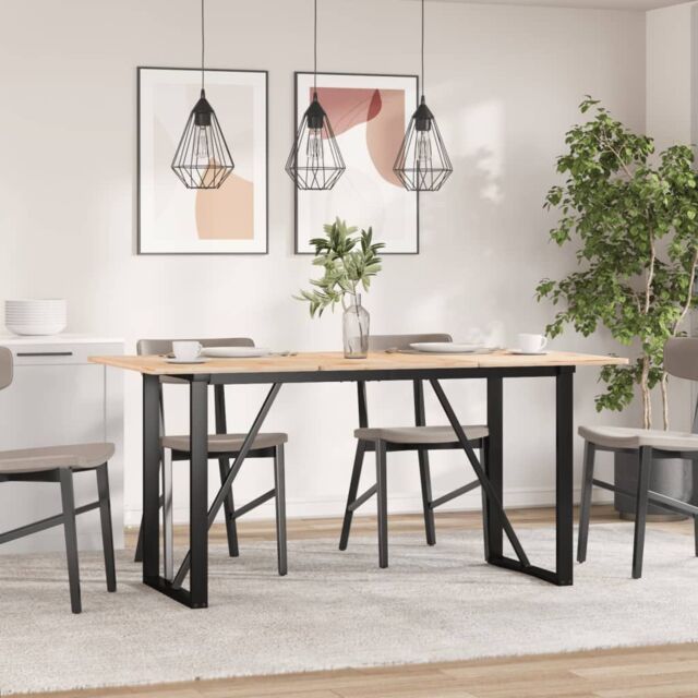 Berkfield Home Dining Table Legs O-Frame 120x60x73 cm Steel in Black - Size: 120 x 60 x 73 cm - image 1
