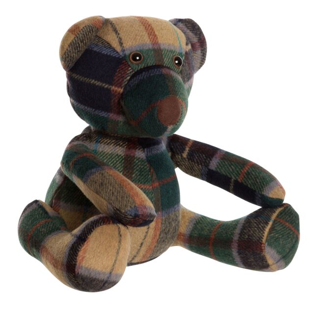 Orsina Heritage Green Check Bear Door Stop - image 1