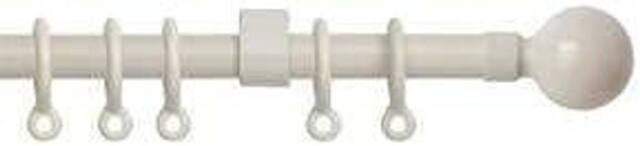 New Edge Blinds Exenteable Metal Curtain Pole 13-16mm in Cream - Size: 120 cm - image 1