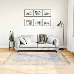 Berkfield Home Rug Washable 120x180 cm Grey Anti Slip - Size: 100 cm diameter - thumbnail 2
