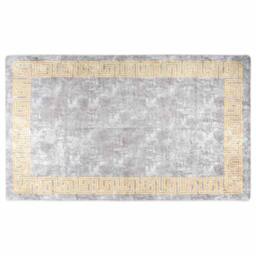 Berkfield Home Rug Washable 120x180 cm Grey Anti Slip - Size: 100 cm diameter - thumbnail 3