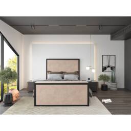 KDMD Madrid Upholstered Electric Media Mink TV Bed Frame in Dusty Pink - Size: King - thumbnail 2