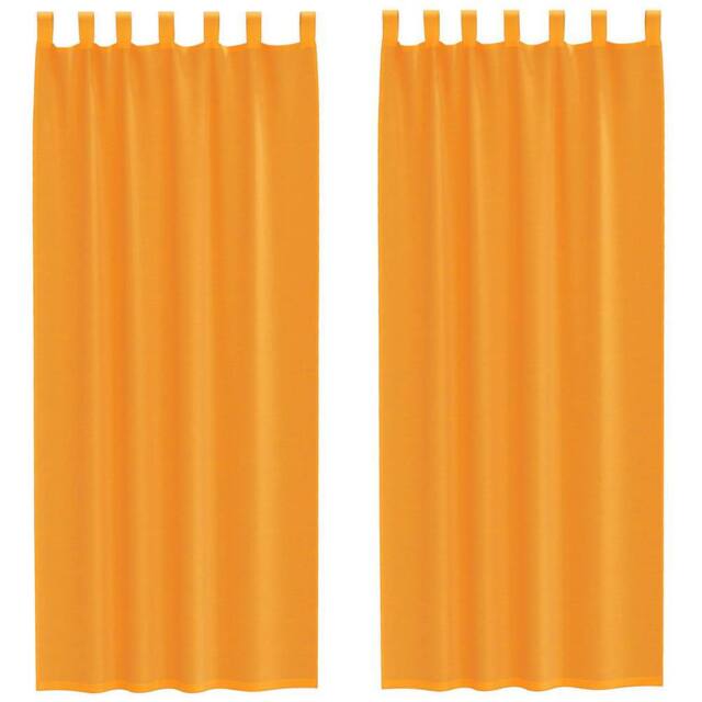 Berkfield Home Voile Curtains with Loops 2 pcs Orange 140x260 cm - image 1