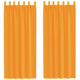 Berkfield Home Voile Curtains with Loops 2 pcs Orange 140x260 cm - thumbnail 1