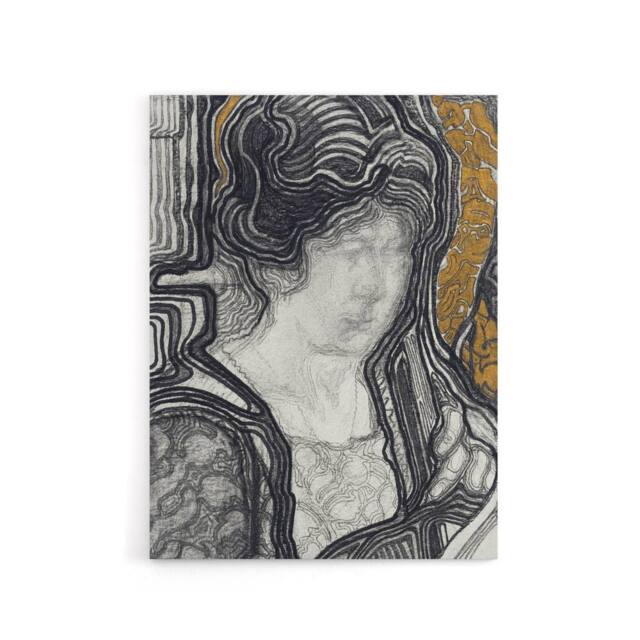 "Artery8 Woman Portrait Playing Cello Reijer Stolk Canvas Wall Art Print in Grey - Size: W18"" x H24""" - image 1