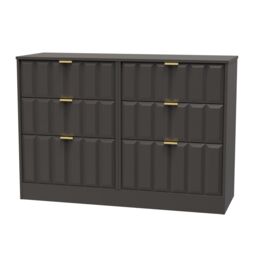 Ready Assembled 2 U Seattle 6 Drawer Wide Chest (Ready Assembled) in Dark Grey - thumbnail 3