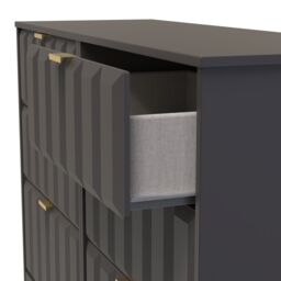 Ready Assembled 2 U Seattle 6 Drawer Wide Chest (Ready Assembled) in Dark Grey - thumbnail 5