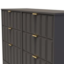 Ready Assembled 2 U Seattle 6 Drawer Wide Chest (Ready Assembled) in Dark Grey - thumbnail 4