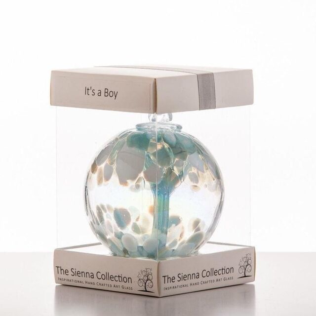Sienna Glass 10cm Spirit Ball It's a Boy in Blue - image 1