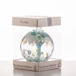 Sienna Glass 10cm Spirit Ball It's a Boy in Blue