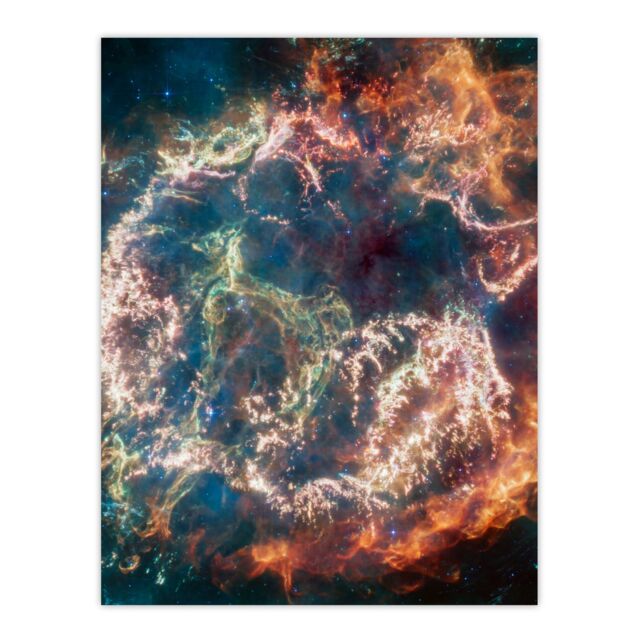 Artery8 Wall Art Print NASA James Webb Space Telescope Never-Before-Seen Details in Cassiopeia A Exploded Star Bedroom Decor Poster Home Decor - image 1