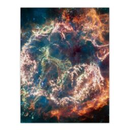 Artery8 Wall Art Print NASA James Webb Space Telescope Never-Before-Seen Details in Cassiopeia A Exploded Star Bedroom Decor Poster Home Decor - thumbnail 1