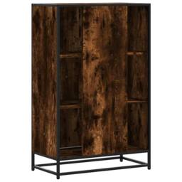 Berkfield Home Highboard Smoked Oak 68x35x106.5 cm Engineered Wood & Metal in Brown - thumbnail 6