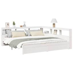 Berkfield Home Bookcase Bed without Mattress 160x200 cm Solid Wood Pine in Brown - thumbnail 3