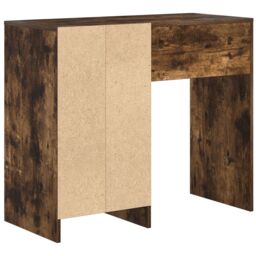 Berkfield Home Brown Writing Desk Smoked Oak Engineered Wood Medium Writing Desk - thumbnail 7