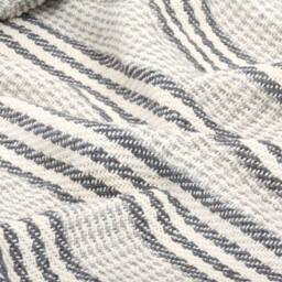 Berkfield Home Throw Cotton Stripes 220x250 cm Grey & White - thumbnail 5