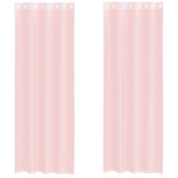 Berkfield Home Voile Curtains with Grommets 2 pcs Light Pink 140x260 cm - thumbnail 1