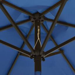 Berkfield Home Parasol with LED Lights Azure Blue 200x211 cm Aluminium - thumbnail 5