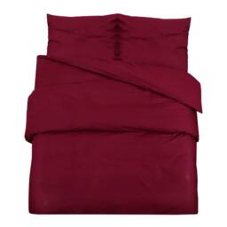 Berkfield Home Duvet Cover Set Bordeaux 140x200 cm Light-weight Microfiber in Red - thumbnail 1