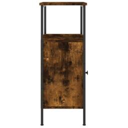 Berkfield Home Bedside Cabinets 2 pcs Smoked Oak 41x31x80 cm Engineered Wood in Brown - Size: 41 x 31 x 80 cm - thumbnail 8