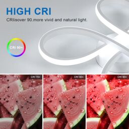 COMELY Modern LED Ceiling Light, 30W 3400LM Ceiling Lamp Fixture 6500K, White - thumbnail 6