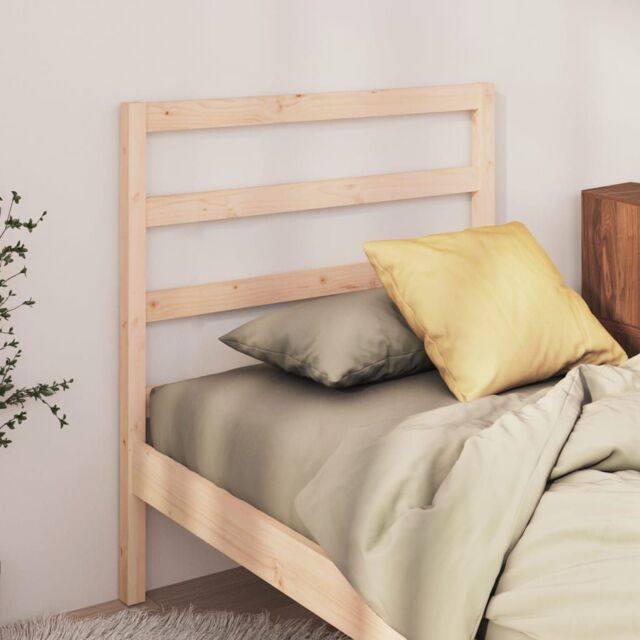 Berkfield Home Bed Headboard 95x4x100 cm Solid Wood Pine in Brown - Size: 95 x 4 x 100 cm - image 1