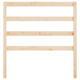 Berkfield Home Bed Headboard 95x4x100 cm Solid Wood Pine in Brown - Size: 95 x 4 x 100 cm - thumbnail 4