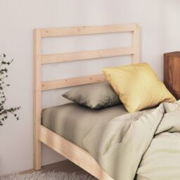 Berkfield Home Bed Headboard 95x4x100 cm Solid Wood Pine in Brown - Size: 95 x 4 x 100 cm - thumbnail 1