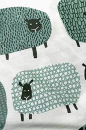 Fusion 'Dotty Sheep' Fun Reversible Duvet Cover Set in Duck Egg Blue - Size: Super King - thumbnail 2