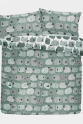 Fusion 'Dotty Sheep' Fun Reversible Duvet Cover Set in Duck Egg Blue - Size: Super King - thumbnail 4