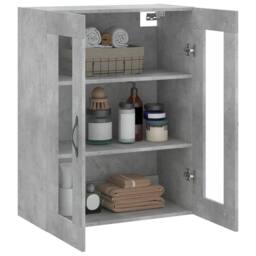 Berkfield Home Wall Mounted Cabinet Concrete Grey 69.5x34x90 cm Engineered Wood - thumbnail 5